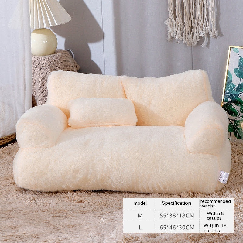 Luxury Cat Bed Sofa – Plush Winter Pet Nest for Cats & Small Dogs | Soft, Warm & Comfortable