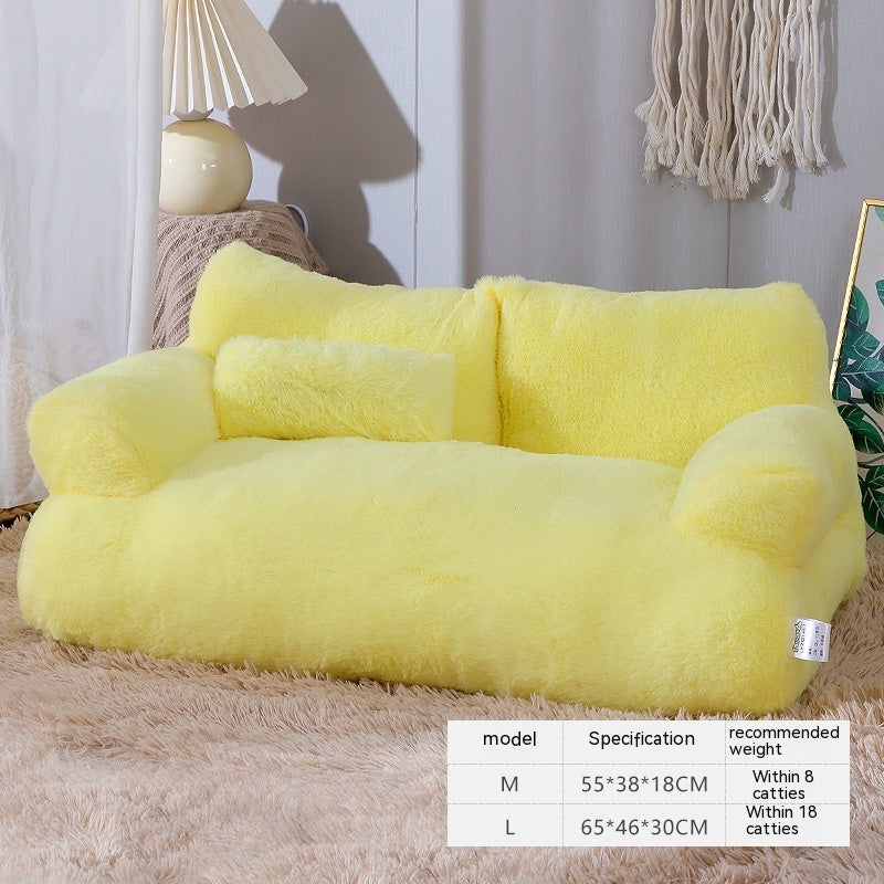 Luxury Cat Bed Sofa – Plush Winter Pet Nest for Cats & Small Dogs | Soft, Warm & Comfortable