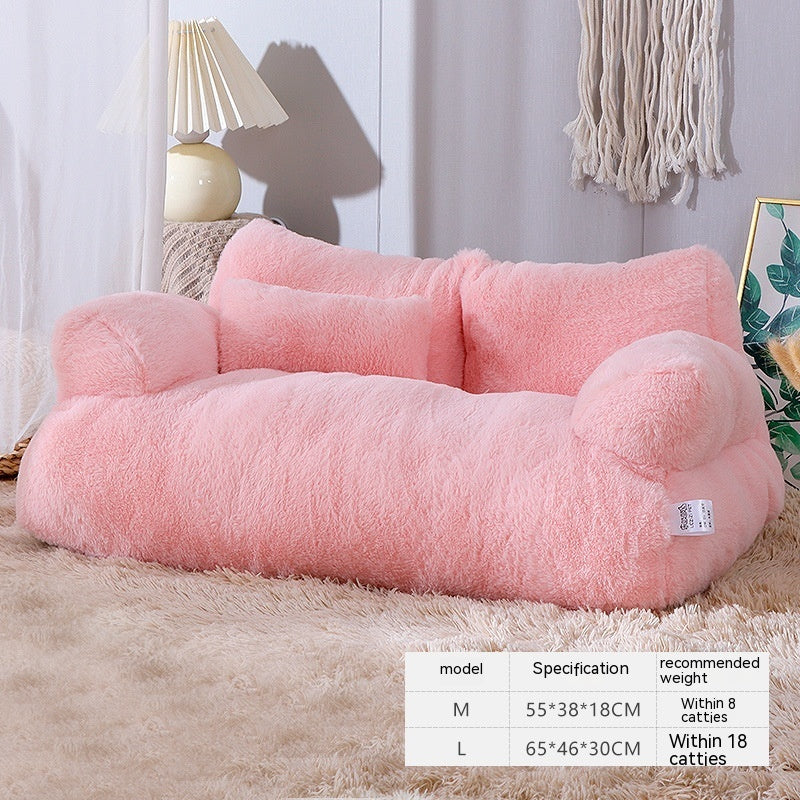 Luxury Cat Bed Sofa – Plush Winter Pet Nest for Cats & Small Dogs | Soft, Warm & Comfortable