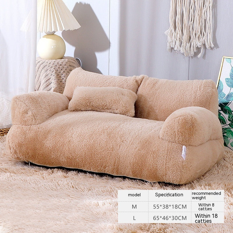 Luxury Cat Bed Sofa – Plush Winter Pet Nest for Cats & Small Dogs | Soft, Warm & Comfortable