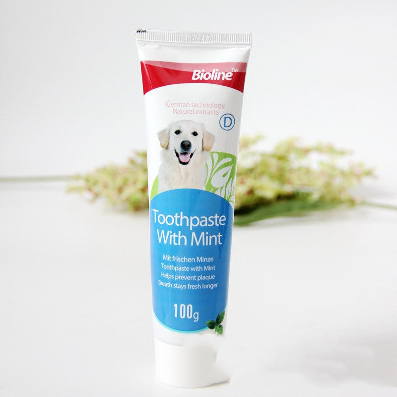 Bioline Natural Dog Toothpaste – Beef, Mint & Orange Flavors for Fresh Breath & Healthy Gums
