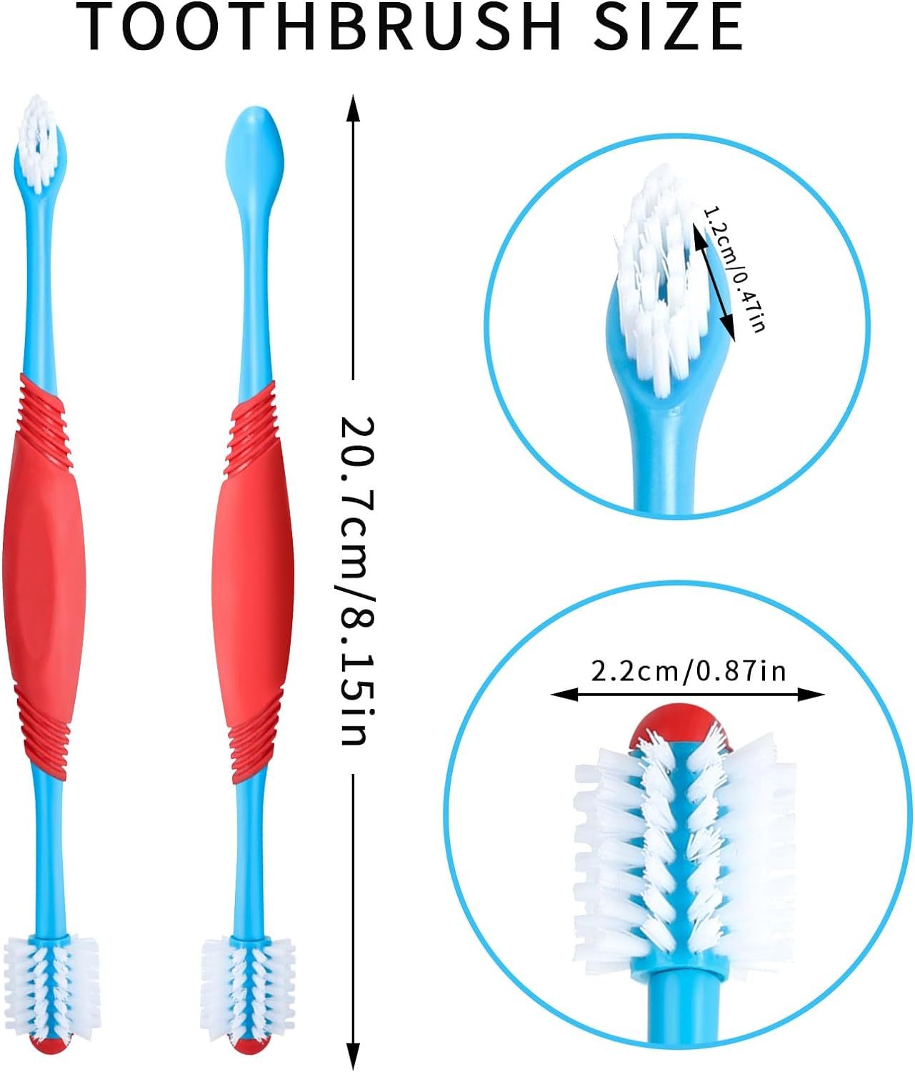 360° Dual-Head Dog Toothbrush – Gentle, Effective Dental Care for Dogs & Cats